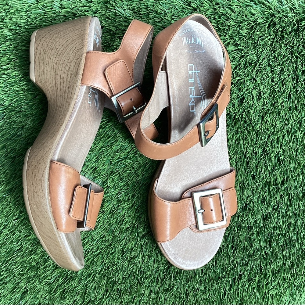 Dansko Tan Buckle Sandals